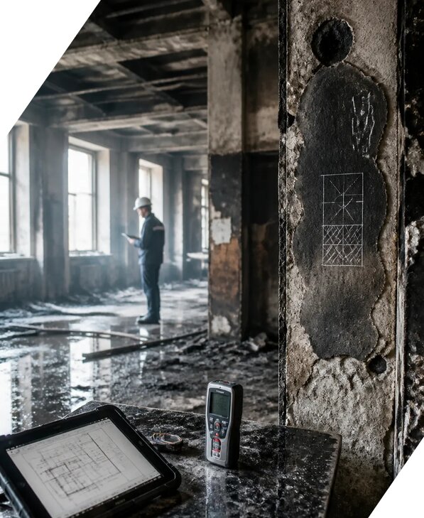 Обследование зданий после пожара в Азове от 15404 р. | ЭкспертизаРоссия