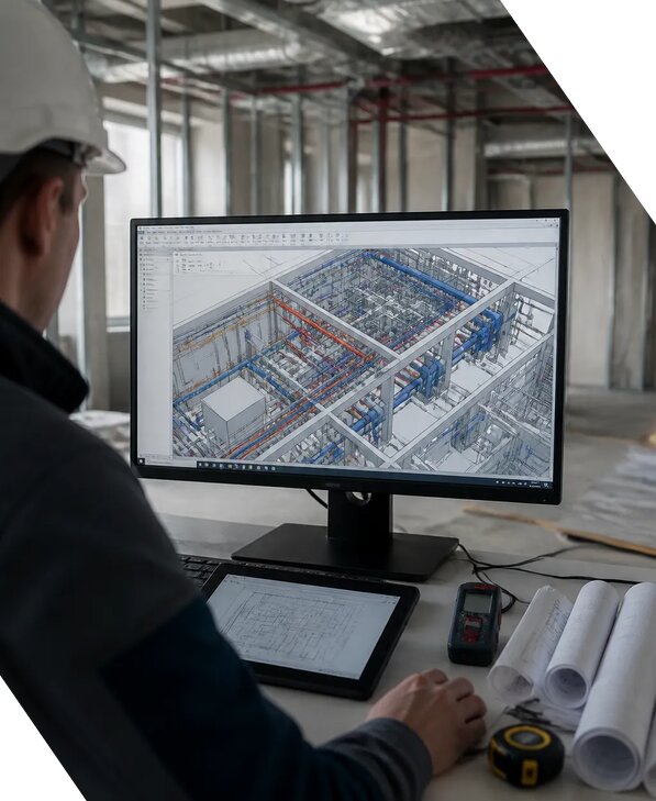 Создание BIM модели инженерных сетей для объектов в Азове